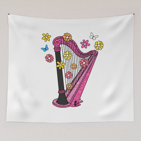 Item preview, Floral Harp Mom Female Harpist Mothers Day designed and sold by doodlerob.