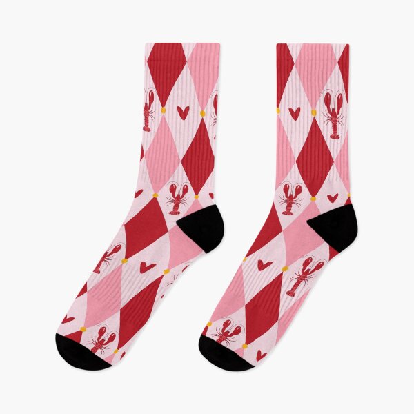 Item preview, Lobster Print| Pink and Red Harlequin Pattern designed and sold by KittyStrand.