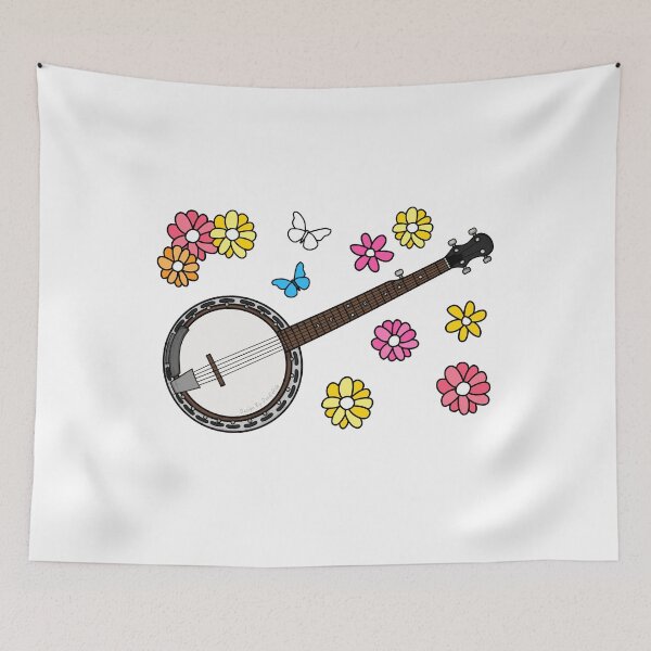 Item preview, Floral Banjo Banjoist Mom Female Musician designed and sold by doodlerob.