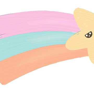 Artwork thumbnail, Cranky rainbow star (text-free) by Seagull Eat Chip