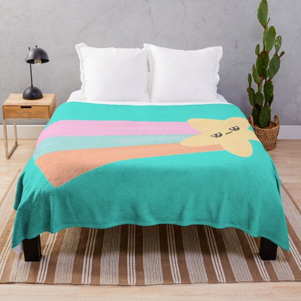 Cranky rainbow star (text-free) Throw Blanket