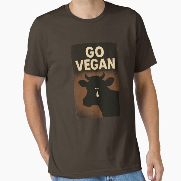 Artikel-Vorschau von Go Vegan - Kuhsilhouette mit Träne, designt und verkauft von Chonk & Chic.