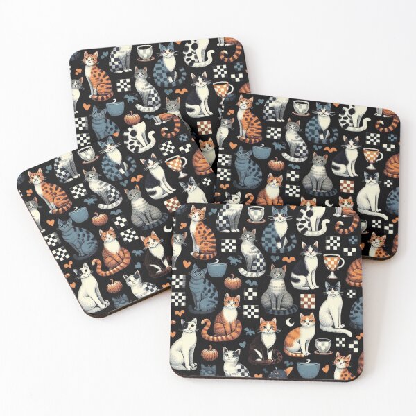 Item preview, Plaid cats pattern designed and sold by Crisverona.