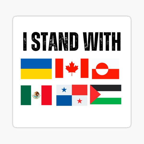 Item preview, Support and Stand with Ukraine Canada Greenland Mexico Panama Gaza 2025 designed and sold by erozzz.
