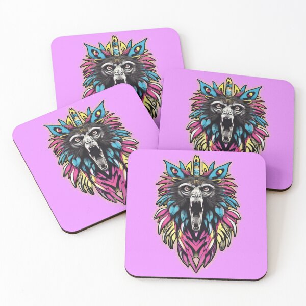 Item preview, Screaming colorful monkey designed and sold by RadManDesigns.