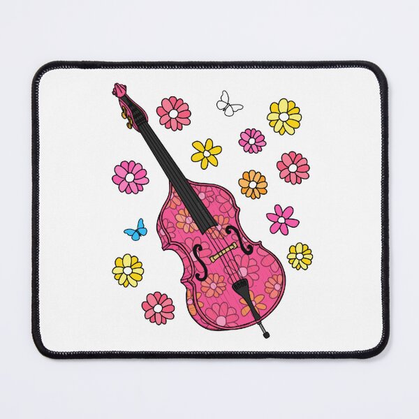 Item preview, Floral Double Bass Bassist Female Musician designed and sold by doodlerob.