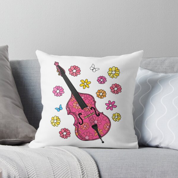 Item preview, Floral Double Bass Bassist Female Musician designed and sold by doodlerob.