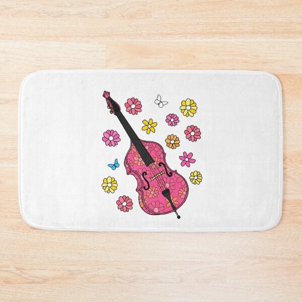Item preview, Floral Double Bass Bassist Female Musician designed and sold by doodlerob.