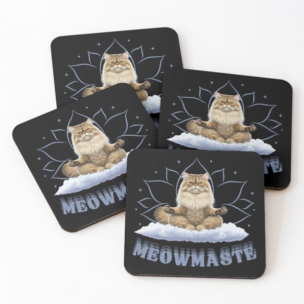 Item preview, Meowmaste – Zen Cat Yoga Meditation Design designed and sold by Rebel-Athlete.