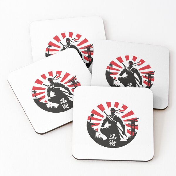 Item preview, Ninja shadow warrior silhouette in Japanese style designed and sold by RetroMaritalArt.