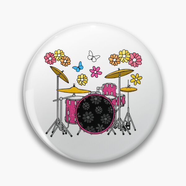 Item preview, Floral Drums Drum Kit Drummer Mom Female Musician designed and sold by doodlerob.