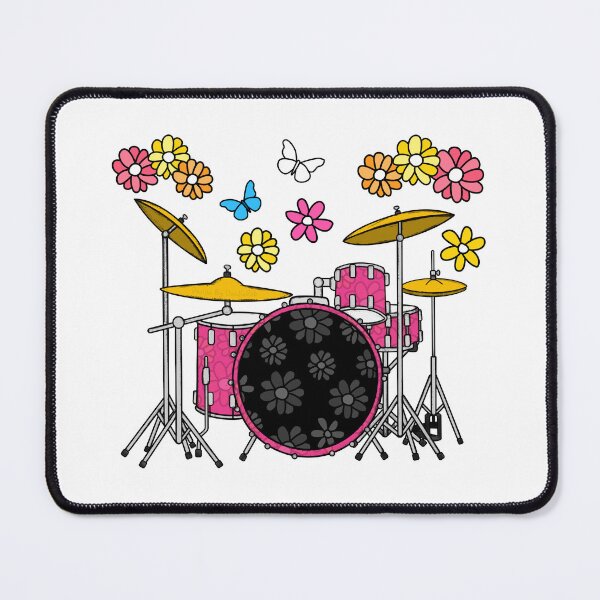 Item preview, Floral Drums Drum Kit Drummer Mom Female Musician designed and sold by doodlerob.