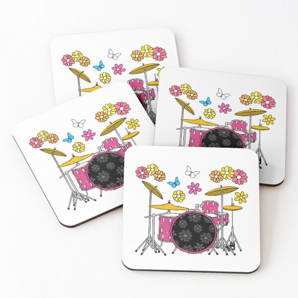 Item preview, Floral Drums Drum Kit Drummer Mom Female Musician designed and sold by doodlerob.