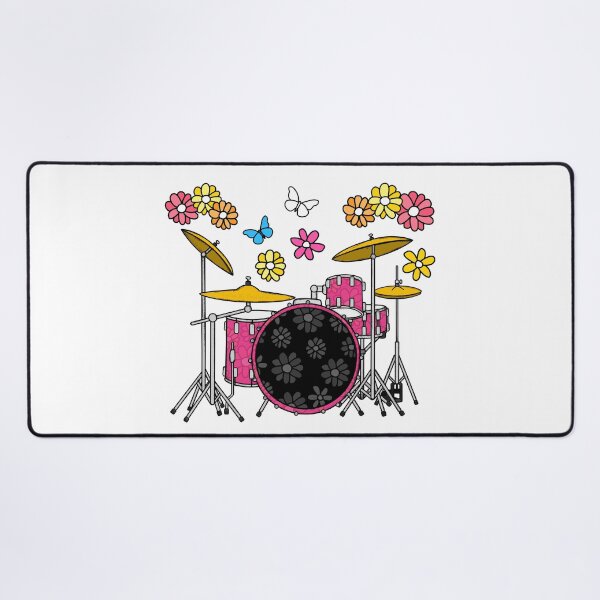 Item preview, Floral Drums Drum Kit Drummer Mom Female Musician designed and sold by doodlerob.