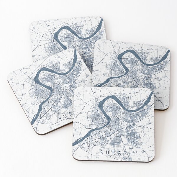 Item preview, Surat City Map of India - Coastal designed and sold by deMAP.