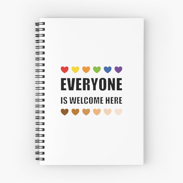 Item preview, Everyone Is Welcome Here - LGBT Black Brown Hearts designed and sold by Inspirationmotivation.