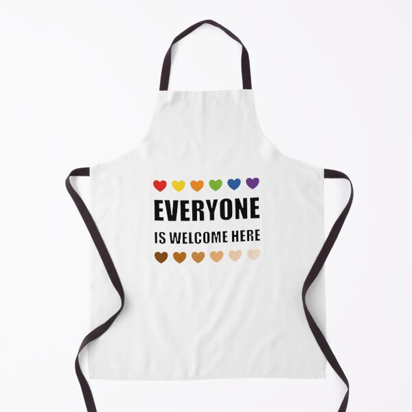 Item preview, Everyone Is Welcome Here - LGBT Black Brown Hearts designed and sold by Inspirationmotivation.