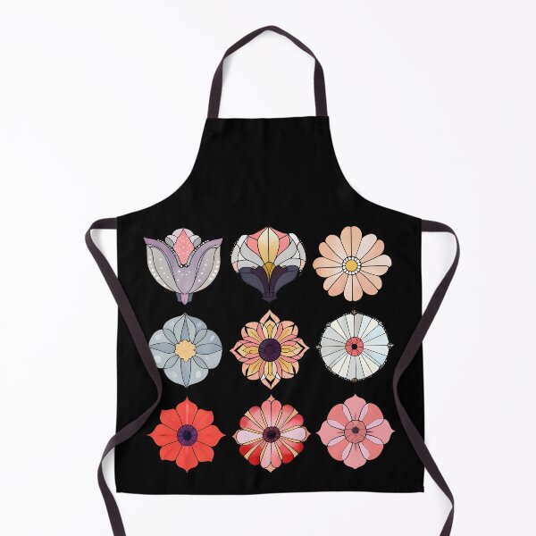Item preview, Vibrant floral stained glass motifs designed and sold by PrettyDecor.