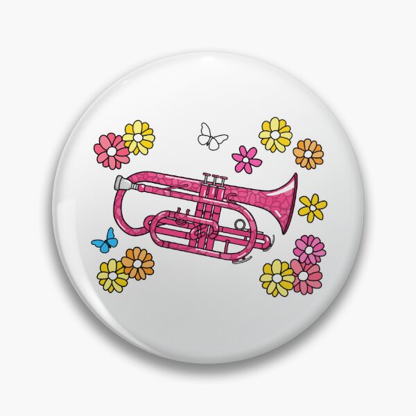Item preview, Floral Cornet Cornetist Mom Female Brass Musician designed and sold by doodlerob.