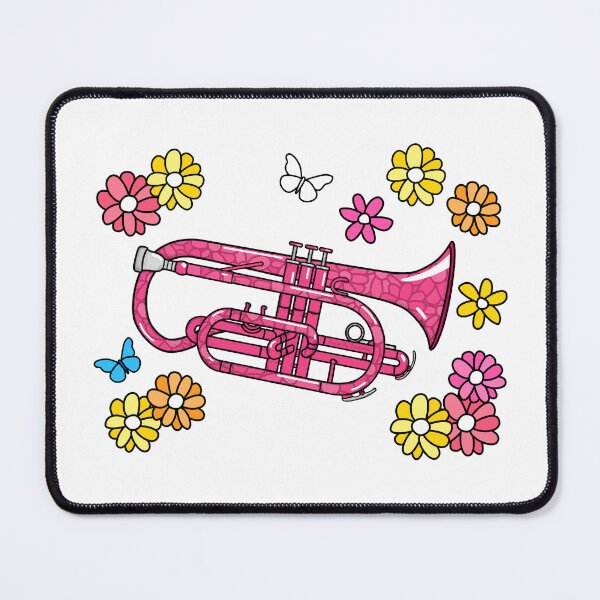 Item preview, Floral Cornet Cornetist Mom Female Brass Musician designed and sold by doodlerob.