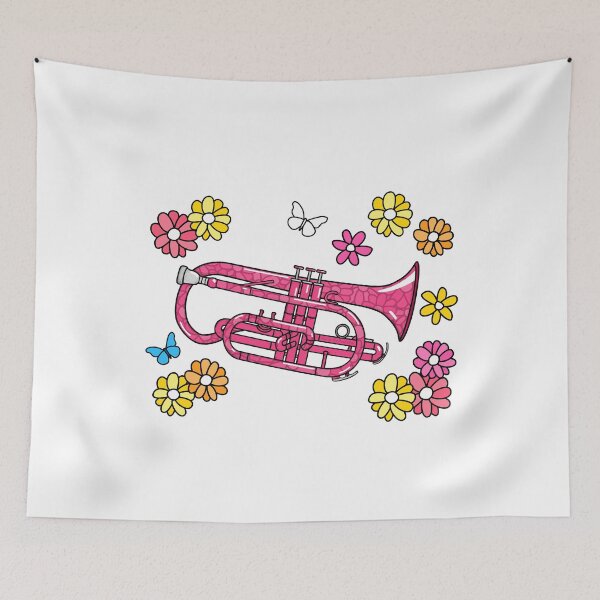 Item preview, Floral Cornet Cornetist Mom Female Brass Musician designed and sold by doodlerob.