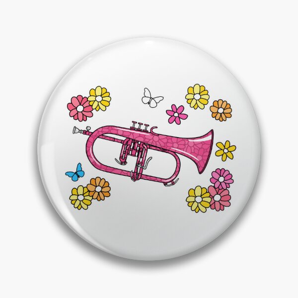 Item preview, Floral Flugelhorn Horn Player Mom Female Brass Musician designed and sold by doodlerob.