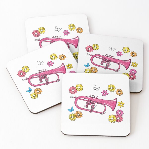 Item preview, Floral Flugelhorn Horn Player Mom Female Brass Musician designed and sold by doodlerob.