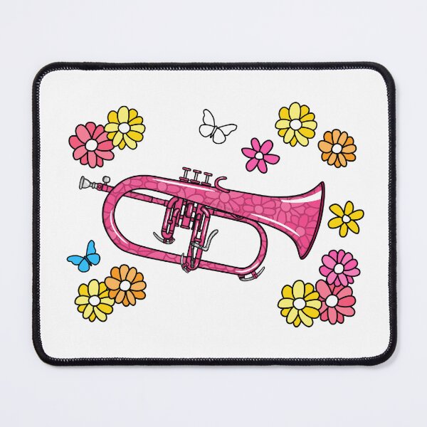 Item preview, Floral Flugelhorn Horn Player Mom Female Brass Musician designed and sold by doodlerob.