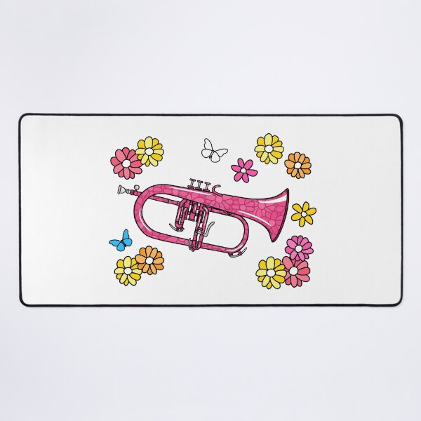 Item preview, Floral Flugelhorn Horn Player Mom Female Brass Musician designed and sold by doodlerob.