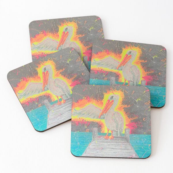 Item preview, Fluorescent pelican, turquoise water quay designed and sold by PGKINART.