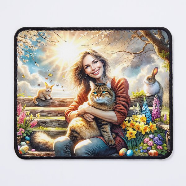 Item preview, Easter Celebration with a Cat designed and sold by M-Y-A-R-T-.