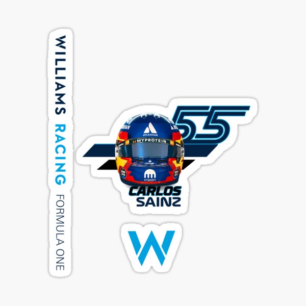 Item preview, Carlos Sainz Williams F1 Art - #55 Blue Helmet Design | Driver Icon designed and sold by Studio F1Grid.