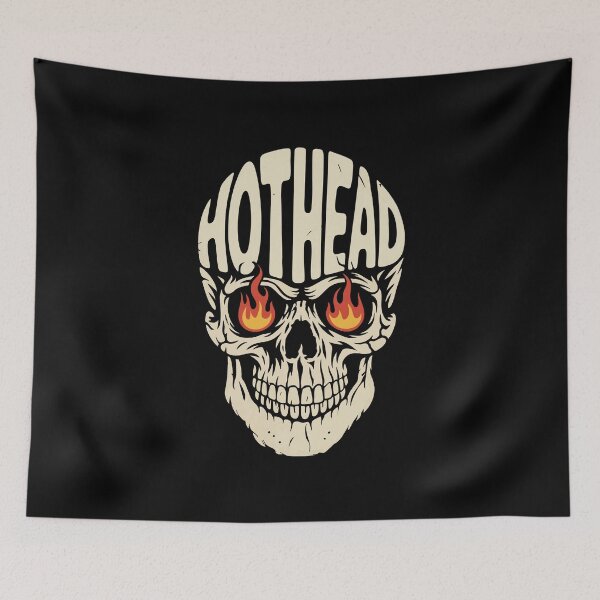 Item preview, Hothead Flaming Skull Design Edgy Gothic Art Temper Anger designed and sold by w1ckerman.