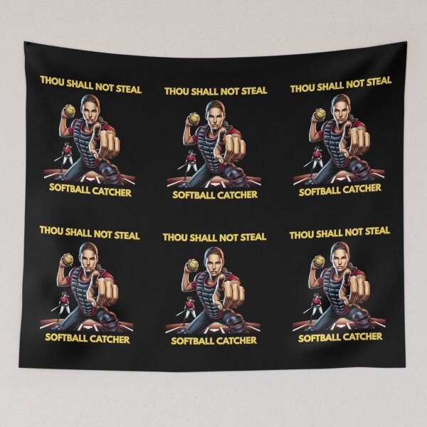 Item preview, Thou Shall Not Steal Softball Catcher designed and sold by TrendsLook.