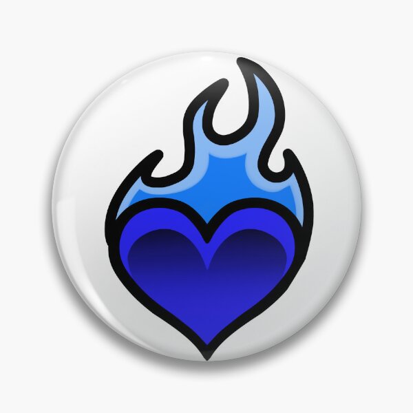 Item preview, Flame Heart Blue designed and sold by Queen-Rosaleen.