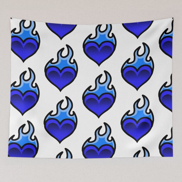 Item preview, Flame Heart Blue designed and sold by Queen-Rosaleen.