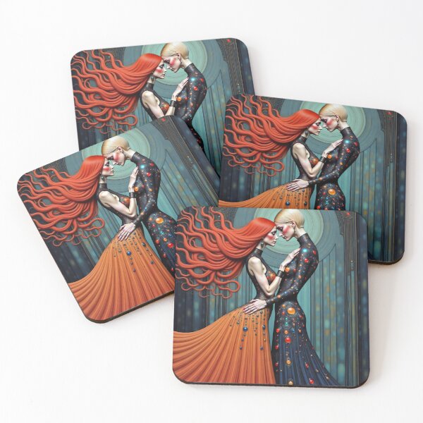 Item preview, Mystic Lesbian Romance – Surreal Illustration designed and sold by ranker666.