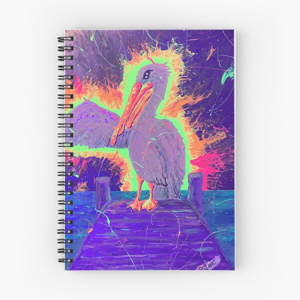 Item preview, Neon pelican quay turquoise water night designed and sold by PGKINART.