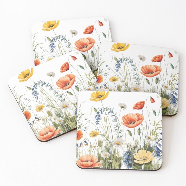 Item preview, " Painted Watercolor Wildflower Field | Romantic Floral " designed and sold by STmez Design.