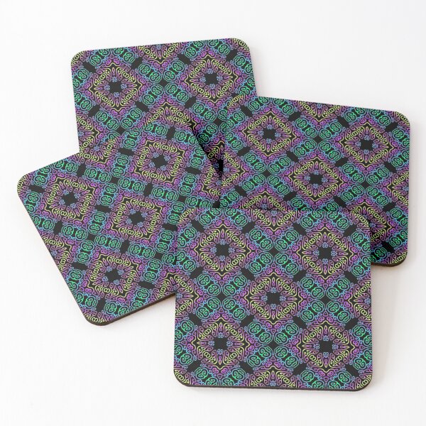 Item preview, yellow pink green filigree pattern designed and sold by chambergambit.