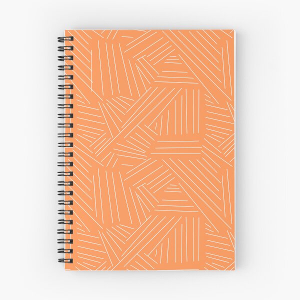 Item preview, Minimalist Geometric Line Chaos – Orange & White designed and sold by Doodle Whimsy.