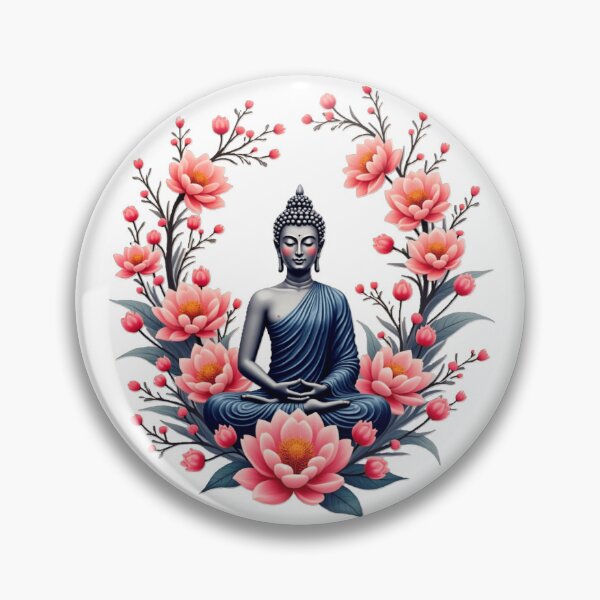 Item preview, beautiful buda with lotus flowers designed and sold by nicnacc.