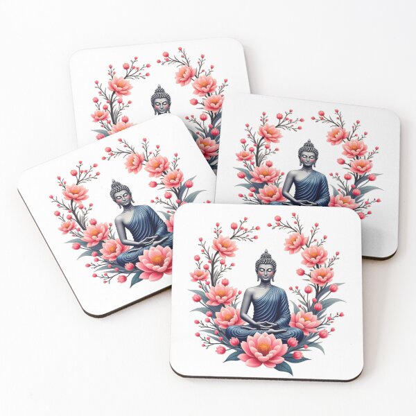 Item preview, beautiful buda with lotus flowers designed and sold by nicnacc.