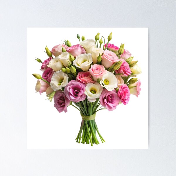 Aperçu de l'œuvre magnifique bouquet d'eustoma de mariage créée et vendue par DuskTillDown.