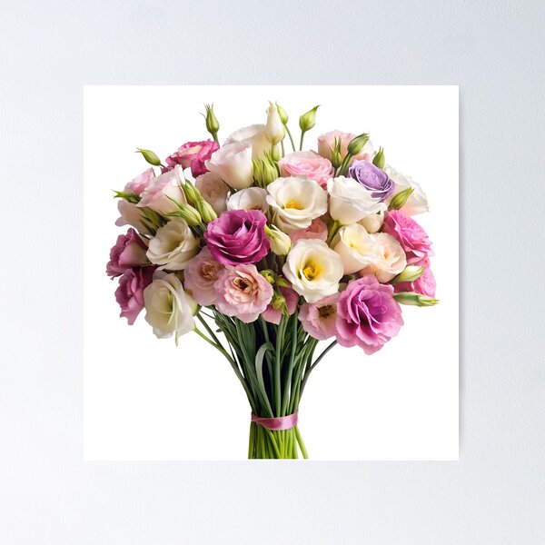 Aperçu de l'œuvre magnifique bouquet d'eustoma de mariage créée et vendue par DuskTillDown.