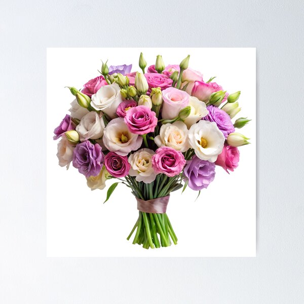 Aperçu de l'œuvre Magnifique bouquet d'eustoma de mariage créée et vendue par DuskTillDown.