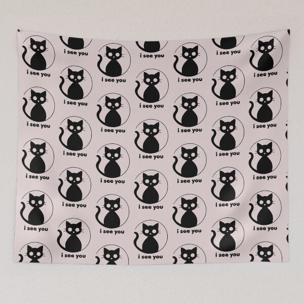 Item preview, I See You – Minimal Black Cat designed and sold by SteadyRolling.