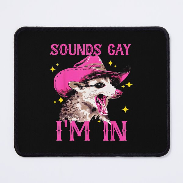 Item preview, Sounds Gay Im In Retro Western Country Cowgirl Opossum designed and sold by FantasyFablesC.