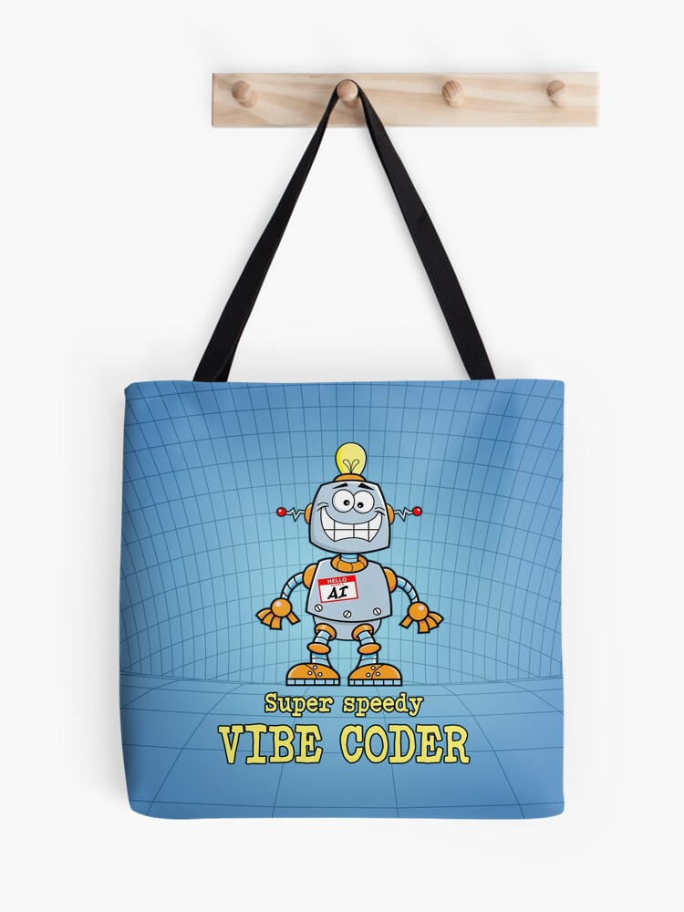 Thumbnail 1 of 2, Tote Bag, AI Vibe Coder. designed and sold by UltraQuirky.