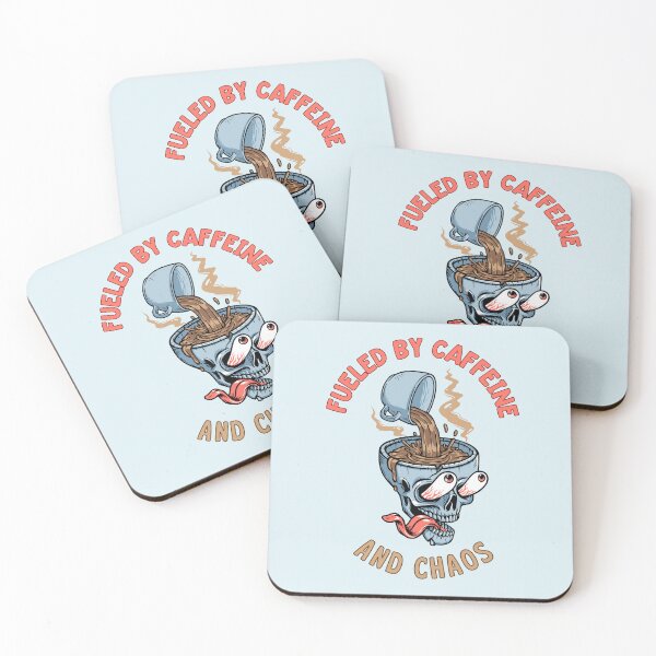 Item preview, Fueled by caffeine and chaos designed and sold by FatBirdie.
